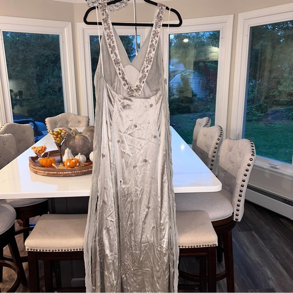 Zara Women’s Satin Dress with Embroidery Limited Edition Size L NWT - Picture 14 of 16